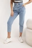 Women's paperbag jeans pants with double fastening M.sara denim blue