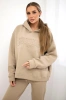 Isoliertes Baumwoll-Set, Sweatshirt + Hose Brooklyn hellbeige