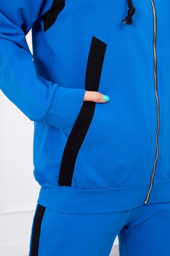 Gestreiftes Sport-Set kornblumenblau