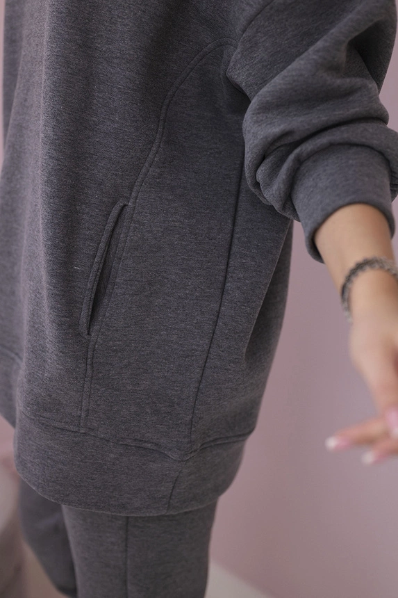 Isolierset mit Kapuzensweatshirt in Graphit