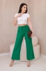 Viscose wide-leg trousers green
