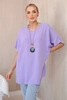 Oversized blouse with pendant light purple