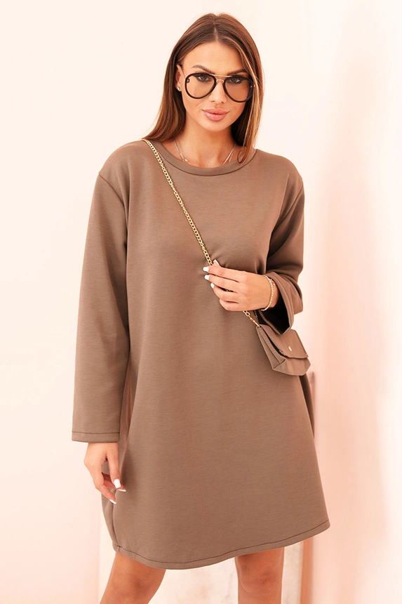 Plus Size women's viscose dress with a chain bag fango