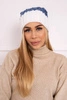 Milano vilnonė kepurė K203 denim+ecru