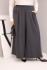Plus Size women's cotton pants with wide legs and loose fit graphite