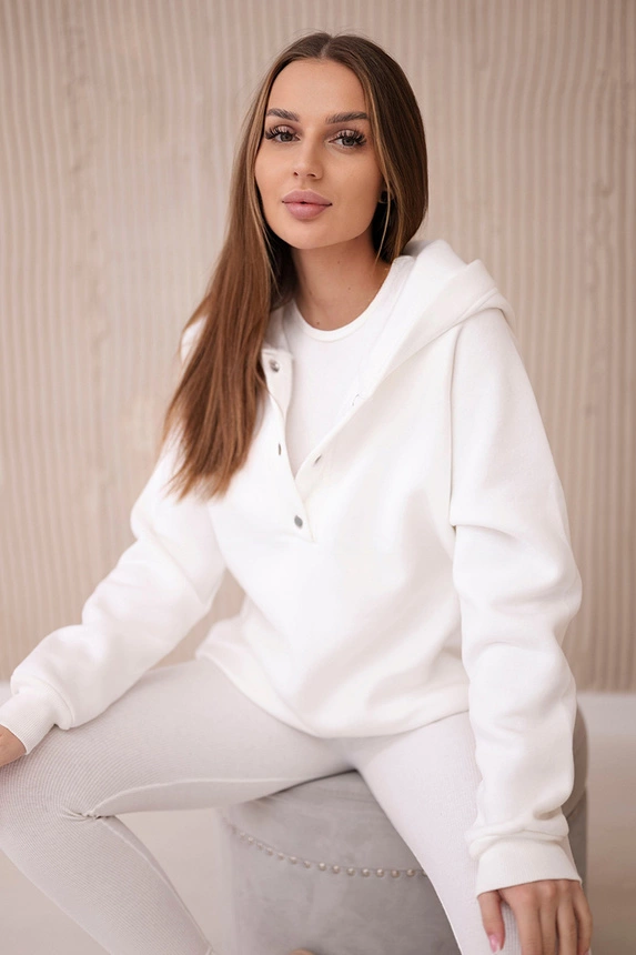 Set aus 3 in 1 Sweatshirt, Top und Leggings ecru