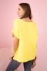 Muslin blouse with a necklace yellow