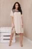 Kleid mit Tiermotiv beige