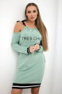 Tres Chic dunkles mintfarbenes Kleid