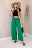 Trousers with a wide waistband green