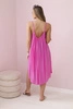 Viscose dress with straps pink