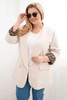 Damenjacke Plus Size mit Futter in Leopardenmuster beige