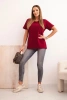 Women's cotton blouse in a classic cut maroon