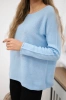 Pullover mit Rundhalsausschnitt blau