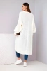 Sweater long cardigan ecru