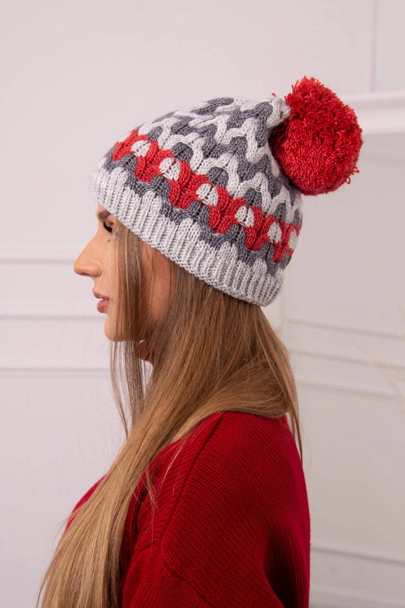 Women's cap Laila K283 light grey+graphite