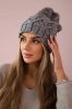 Cap with fleece Sonia K201 dark gray