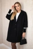 Coat with long welt on the sleeve black