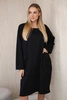 Plus size dress with pockets black