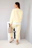 Women's set with a loose sweatshirt and sweatpants yellow