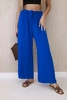Trousers with a wide waistband cornflower blue