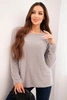 Women's sweater made of soft knit with a round neckline fango