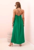 Long dress with straps green