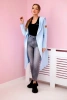 Long cardigan with hood azure
