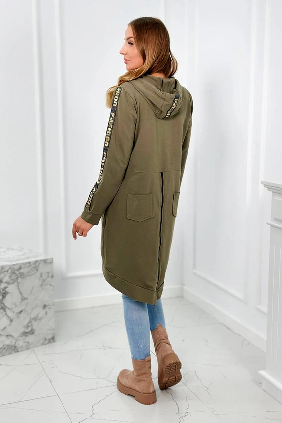 Sweatshirt with zip at the back khaki