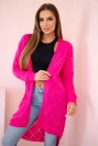 Pullover mit geometrischem Muster rosa Neon