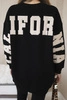 Insulated sweatshirt with California inscription black