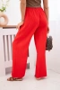 Muslin pants with a wide leg red