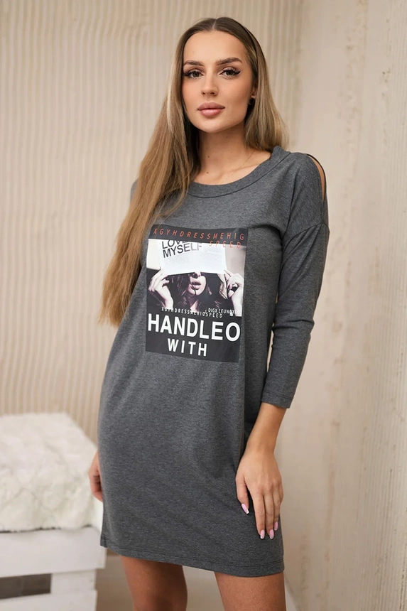 Handgriff mit graphitfarbenem Druckkleid