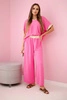 Viscose set with golden trim pink