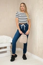 Dark denim trousers with ribbed hem 