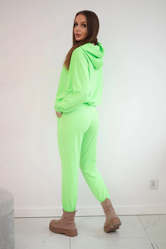 Sweatshirt-Set mit Kapuze neongrün