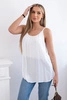 Viscose blouse with straps white