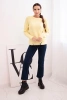 Women's sweater made of baby alpaca with long sleeves yellow