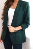 Women's unbuttoned blazer with lining S/M dark green