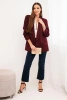 Elegante Jacke mit Revers bordeaux