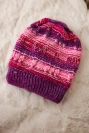 Patrycja vilnonė kepurė K254 pink neon+violet