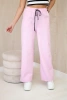 Punto pants with wide legs light pink