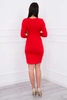 Dress fitted with a cut under the bust red
