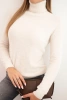 Damenpullover aus Alpaka mit Rollkragen beige