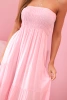 Women's viscose dress with elastic top candy pink