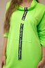 Dress with tie green neon