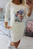 Dress with graphics 3D Watch ecru