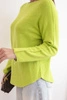 Women's sweater made of viscose with long sleeves and a round neckline pistachio