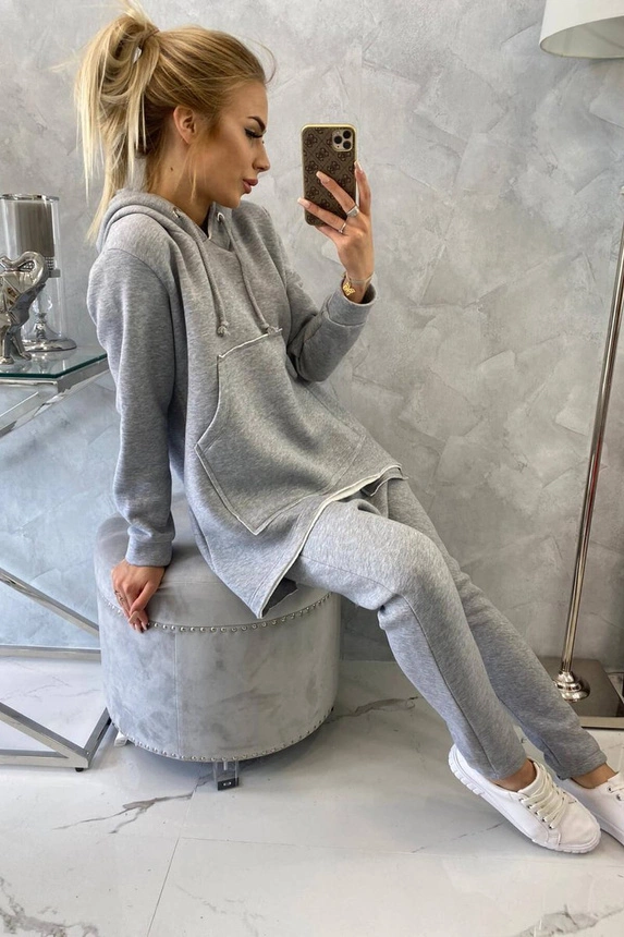 Graues Baggy-Hosen-Set