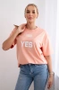 Хлопковая блузка с принтом Yes/No абрикос